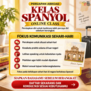 Kelas Spanyol Private Persiapan Abroad